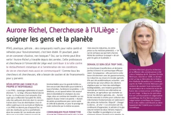 Visages de la recherche : Aurore Richel, pour une chimie verte