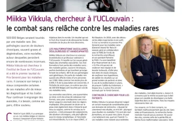 Visages de la recherche : Miikka Vikkula, mieux comprendre les maladies rares