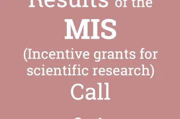 Incentive grants for scientific research (MIS) Results