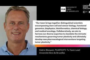 Félicitations à l’équipe de Cedric Blanpain sélectionnée pour la dernière étape du Cancer Grand Challenges