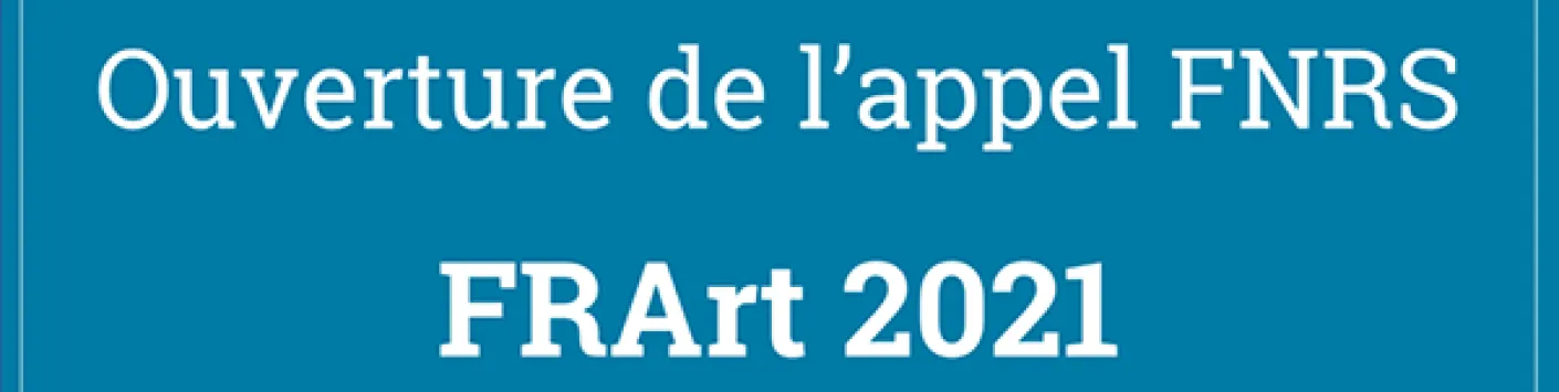 L'Appel bisannuel FRArt 2021 est ouvert