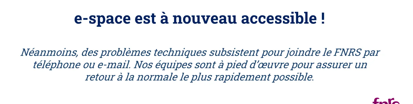 e-space est à nouveau accessible !