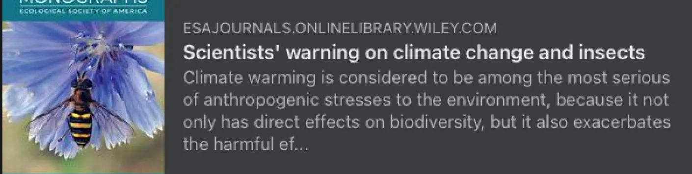 Les scientifiques lancent l’alerte à propos de l’impact du dérèglement climatique sur les insectes 