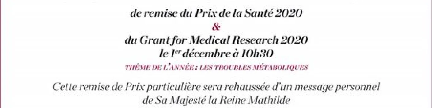 FNRS.awards ? | Remise du Prix Baillet Latour de la Santé et du Grant for Medical Research 2020